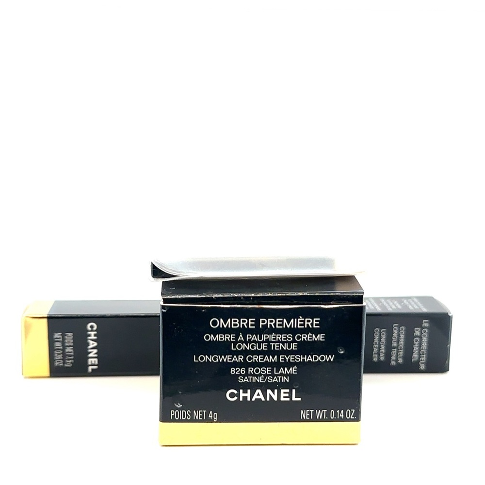 Chanel Longwear cream eye shadow 826 satin rose and 40 beige concealer